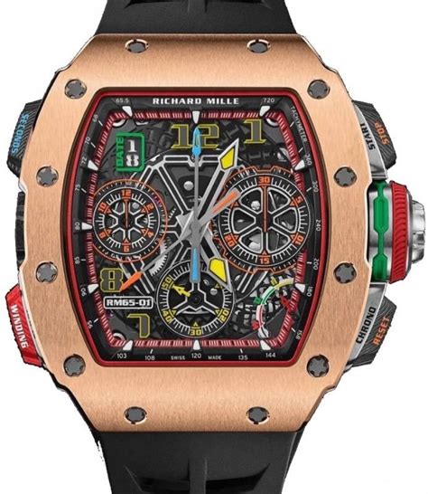 richard mille rm 65-01 gold|rm 65 brake in.